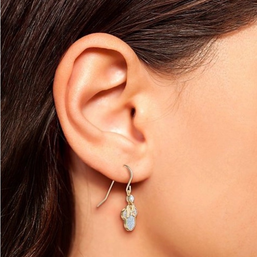 NWOT Disney's Minnie Mouse Crystal & Shimmery Silhouette Drop Earrings - Picture 5 of 6